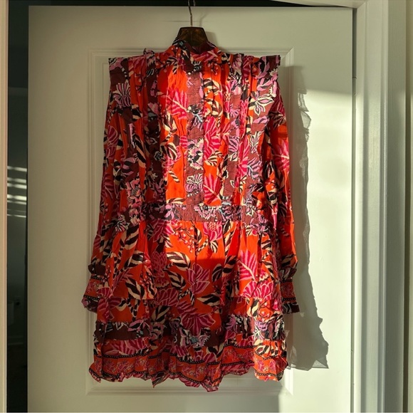 Farm Rio Mixed Floral Ruffle Mini Dress - Picture 10 of 12